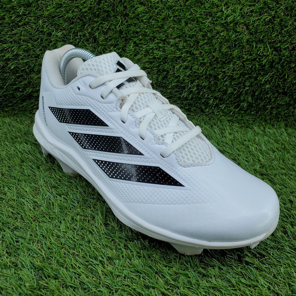 Adidas Adizero Instinct 2.0 SIZE 10 Women's TPU Softball Cleats White Black